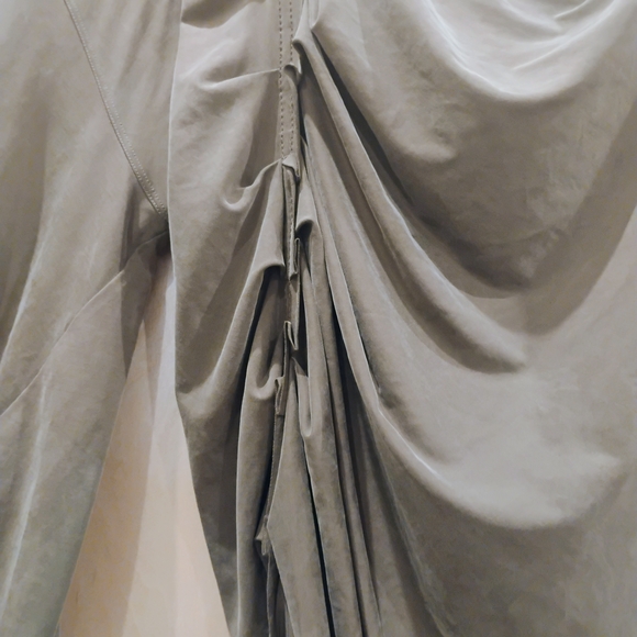 Donna Karan**Rare** Beige  Bodysuit and Scrunched Skirt Ensemble Set - Picture 2 of 2